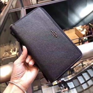 Coach large wallet for men in midnight color